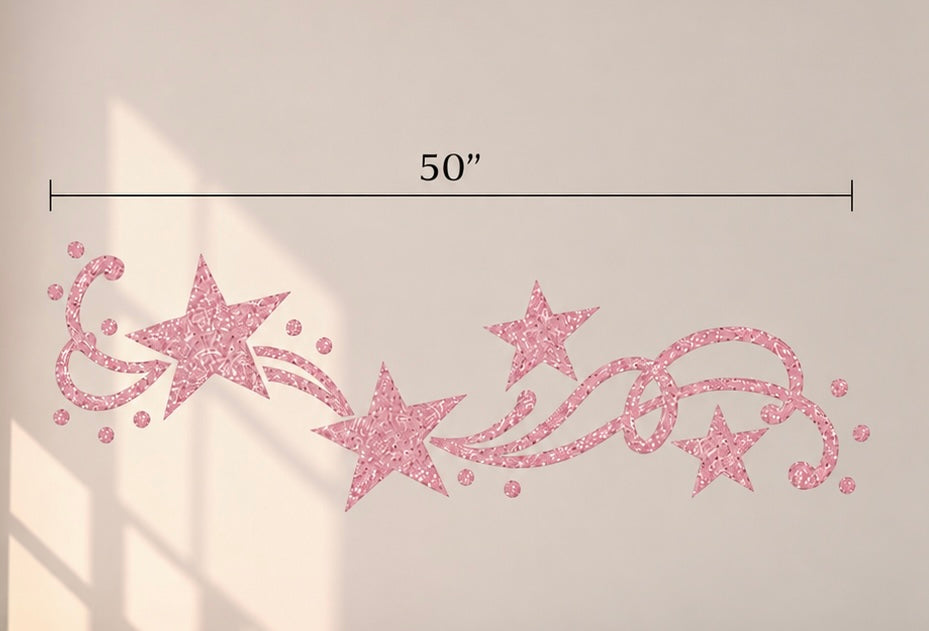 Glitter Star Flourish Wall Decal