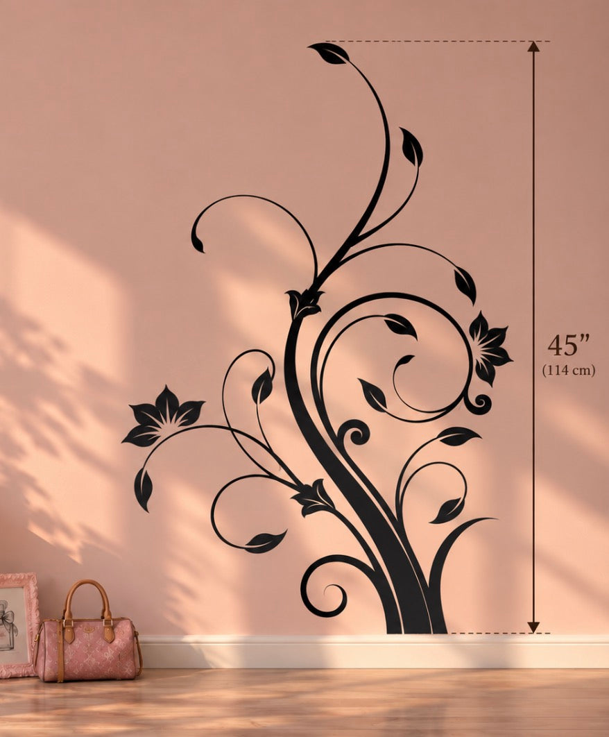 Vintage Black Flourish Wall Decal