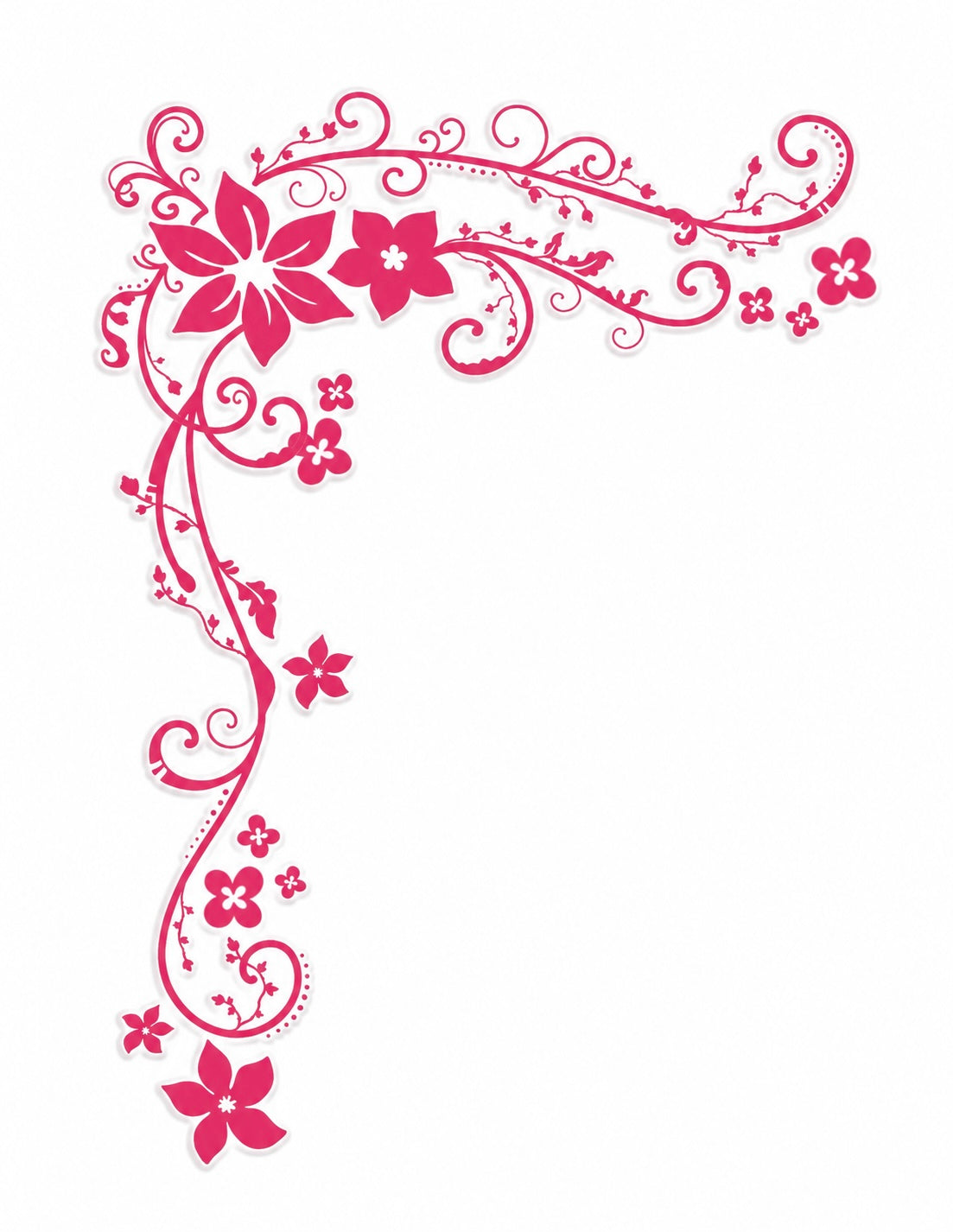 Hot pink flourish ❀