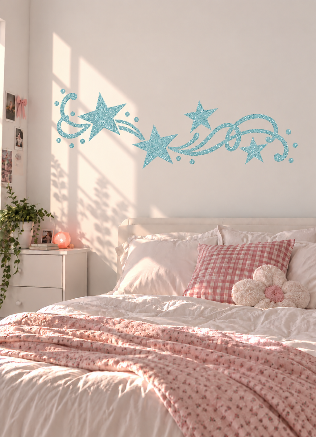 Glitter Star Flourish Wall Decal