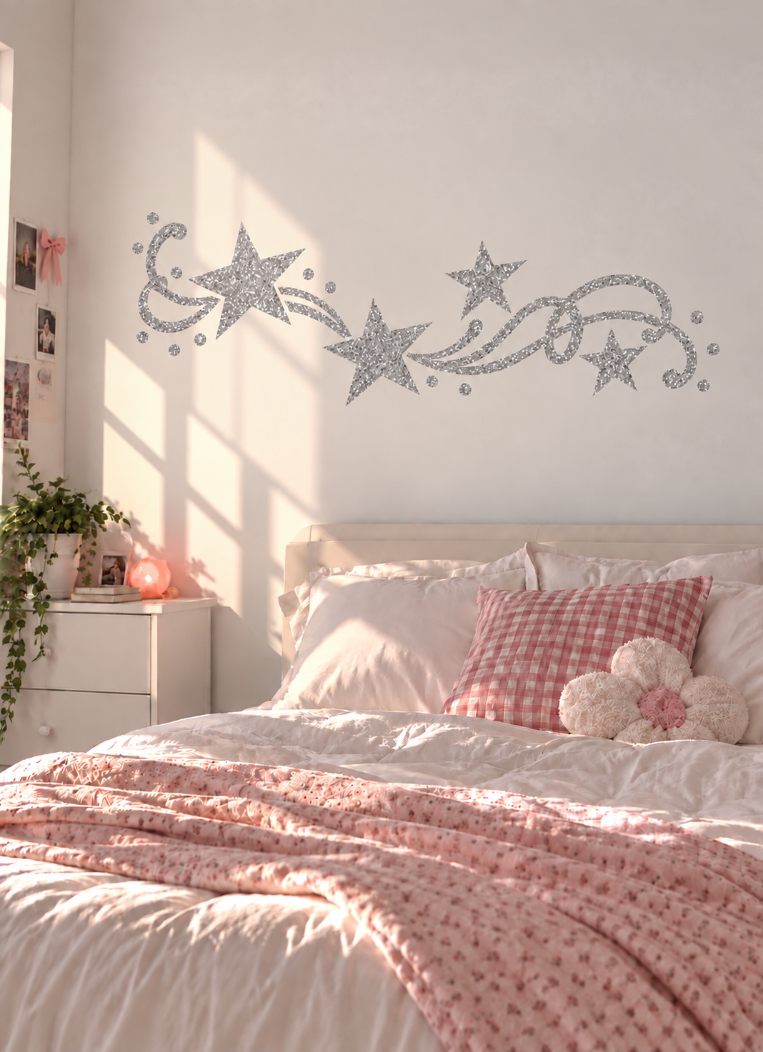 Glitter Star Flourish Wall Decal
