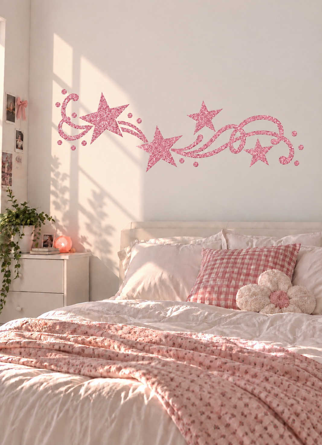 Glitter Star Flourish Wall Decal
